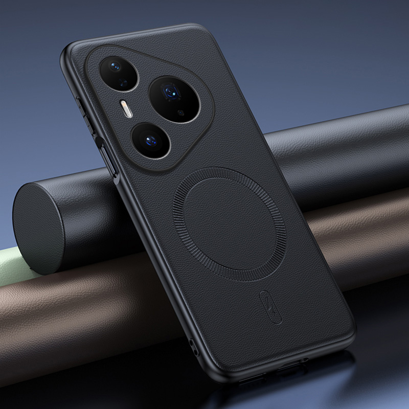 Huawei Pura 70 - TOP Zacht lederen hoesje voor Magsafe