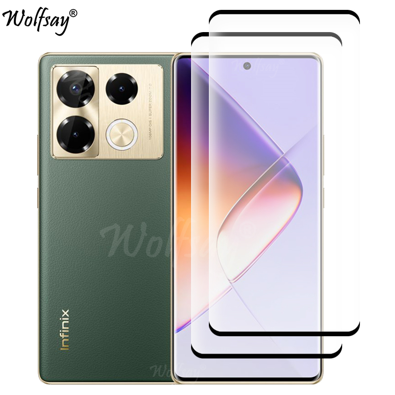 Curved Edge Screen - Gebogen rand gehard glas voor Infinix