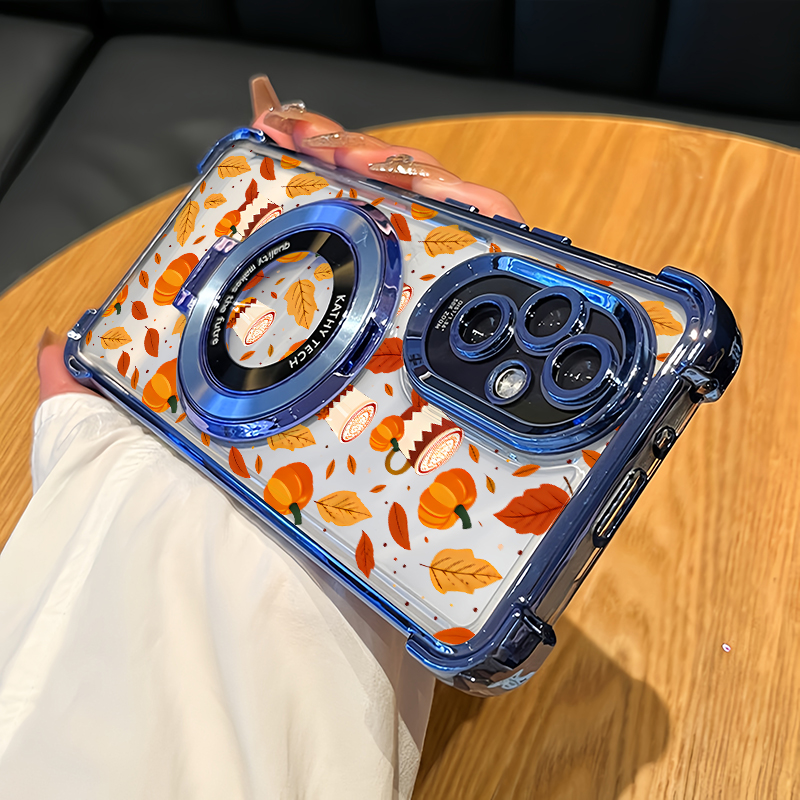 Herfstpompoen Bloemenbladprint - Oppo Find X8 recensie en prijs