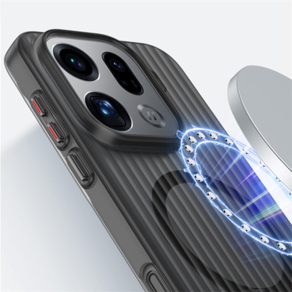 Luxe, gegolfde hoes met strepe - Oppo Find X8 recensie en prijs