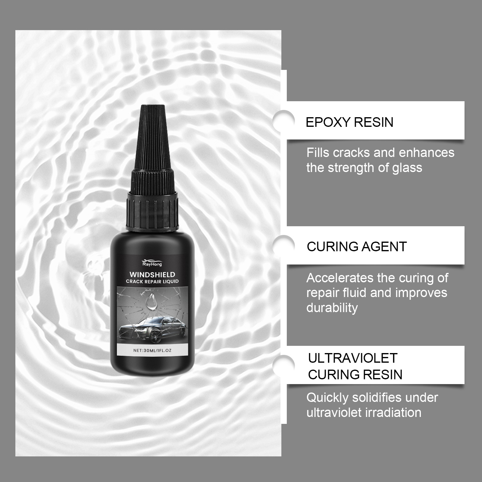 Reparatieset voor voorruiten,  - Liquid Uv Glue Kit recensie en prijs
